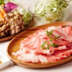 夢の大地豚バラのしゃぶしゃぶ用スライスと鍋野菜